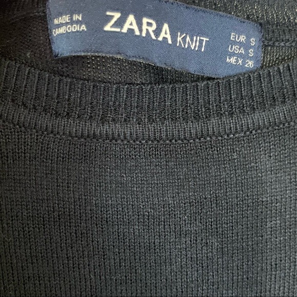 Zara Black & White Knit Sweater - Picture 4 of 9